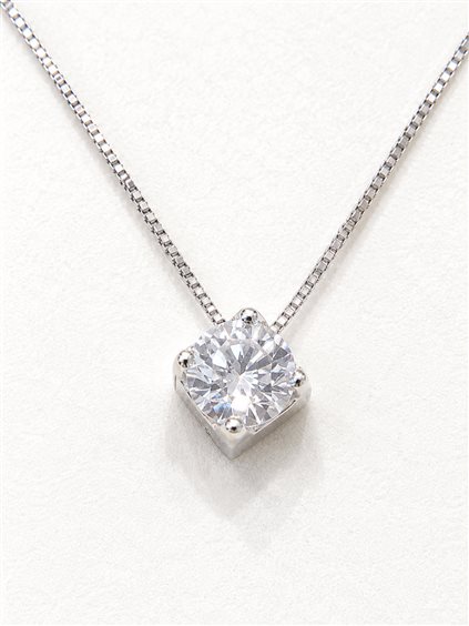 Collana Vidali Gioielli Donna in Oro bianco Zircone COOR-32-34 - COOR-32-34